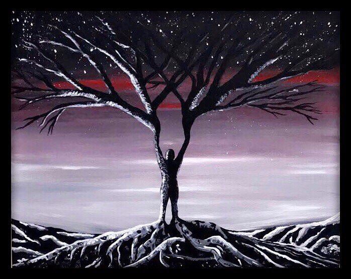 How does this painting make you feel?Title: “The Reborn Tree” ready  art...