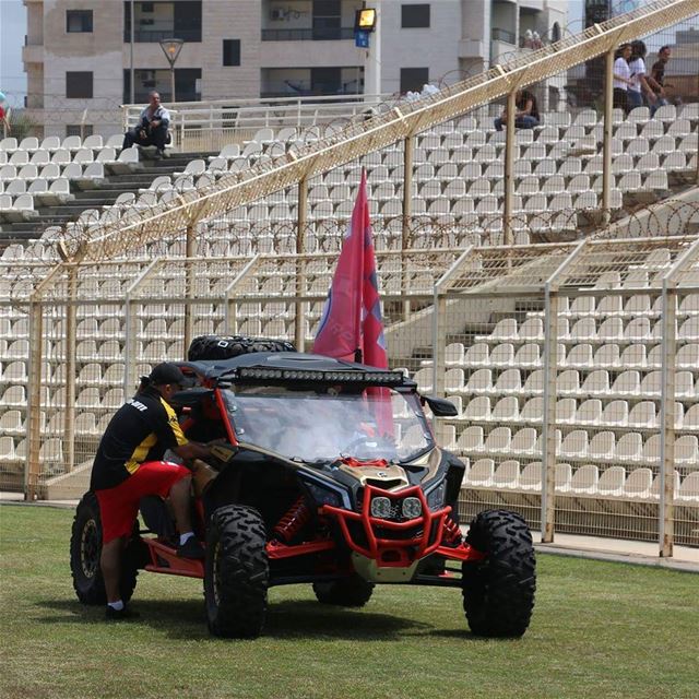 Huge insect on the grass! extreme  maverickx3  turbocharged ... (Saida International Stadium)