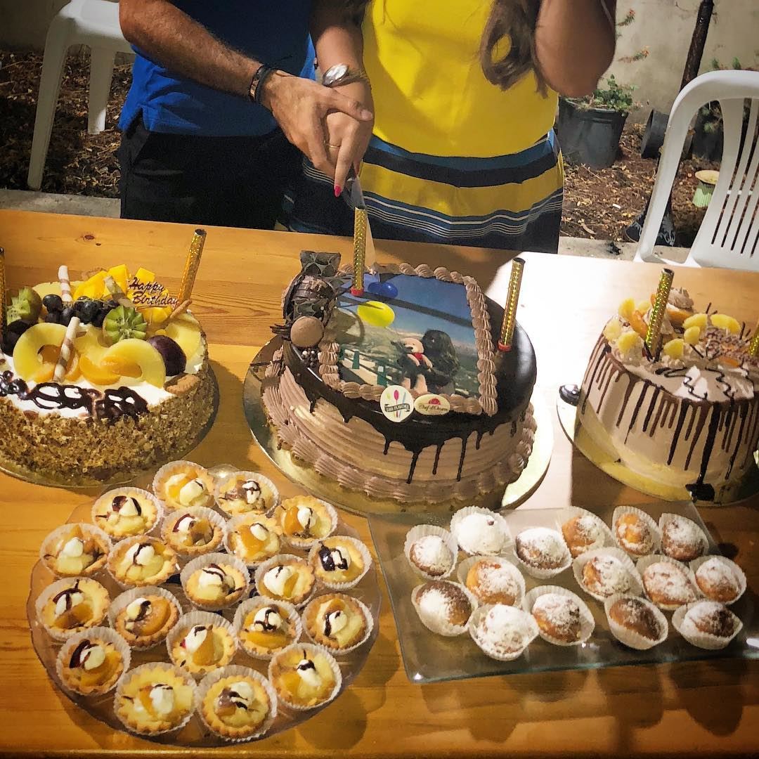 I promise you its my last bday cake 💛💙💛 thank you Habibi for this... (Sebaail, Liban-Nord, Lebanon)