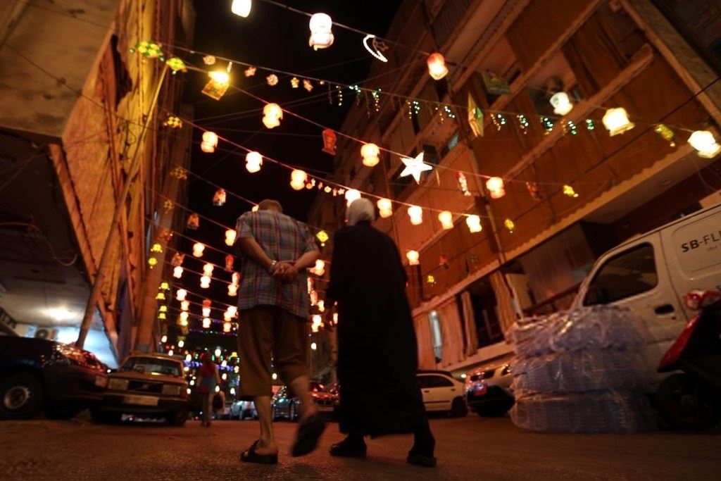 Illuminated decorations and buildings are seen during Ramadan in Beirut, Lebanon. (Ratib Al Safadi / Anadolu Agency)
