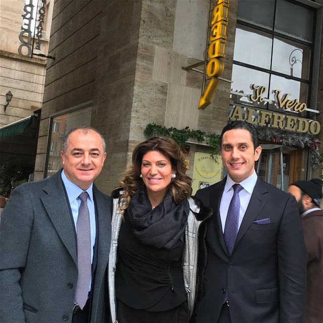 In Rome, lunch at  ilveroalfredo with my good friends Lebanon’s Ambassador... (Ristorante Il Vero Alfredo)