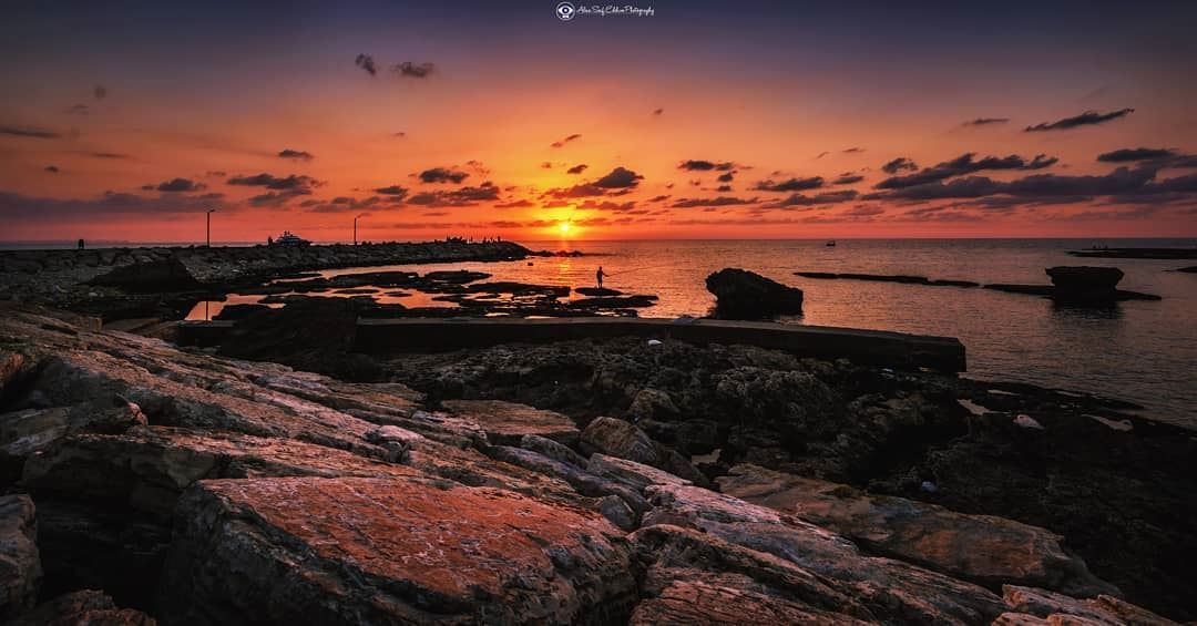In the land of cedars, the Sun sets with glamour. sunset  ig_sunsetshots... (Byblos, Lebanon)