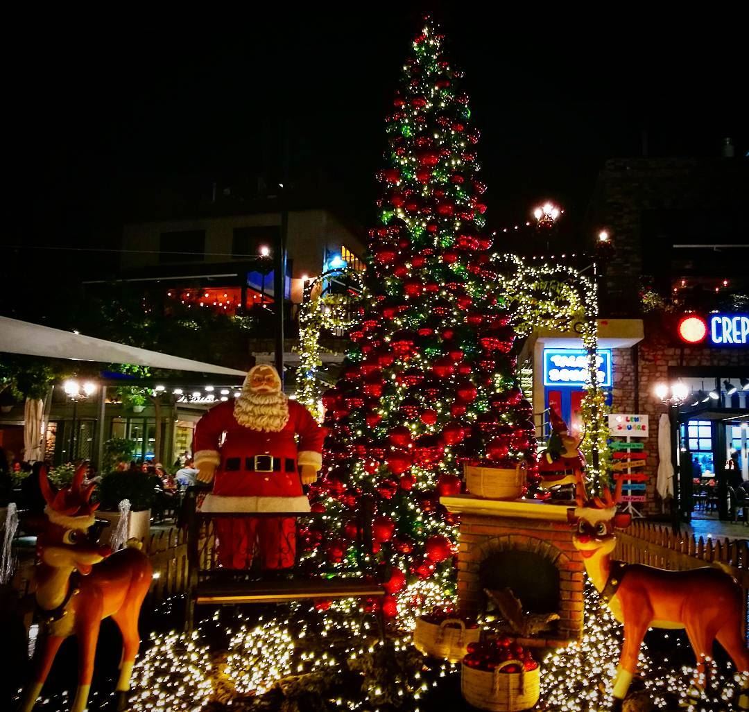 it's  christmas  everywhere ❤❤ thevillage  Lebanon  christmastime  santa ...