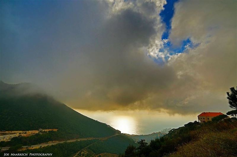 Jounieh from Dlebta...  jounieh  dlebta  lebanon  mountains  sea  sky ... (Dlebta, Mont-Liban, Lebanon)
