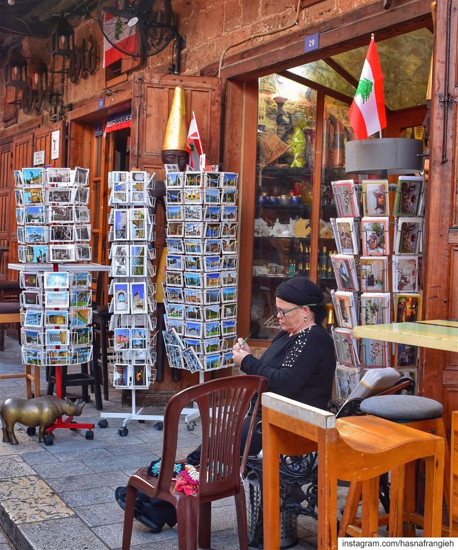  knitting every moment with hope & gratitude 🧶... (The Old Souq, Byblos)