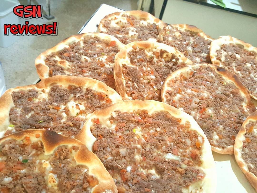 Lahm bi Ajeen or Lebanese meat pie (lahmajoun) is specific to the Levant... (Beirut, Lebanon)