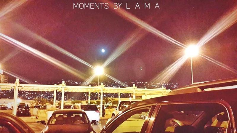  landscape landscapephotography lights moon beirut beirutnightlife... (Beirut–Rafic Hariri International Airport)