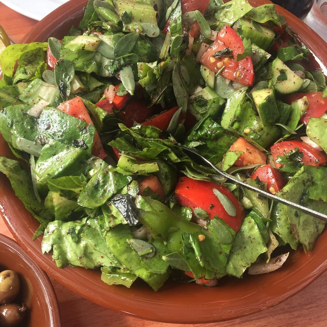 Lebanese food is the best 💚♥️Who never tasted  fattoush ?The...