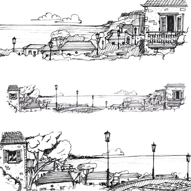 - Lebanese landscape -  sketch  sketching  sketchbook  sketches ...
