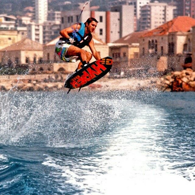 Lebanese life ... 💜 Wakeboarding