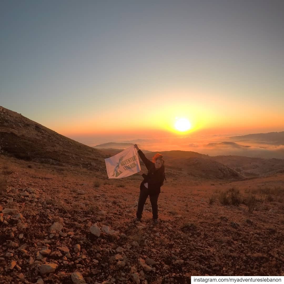 Lebanese sunset 🌅  myadventureslebanon mountaineering  choosemountains ... (Lebanon)