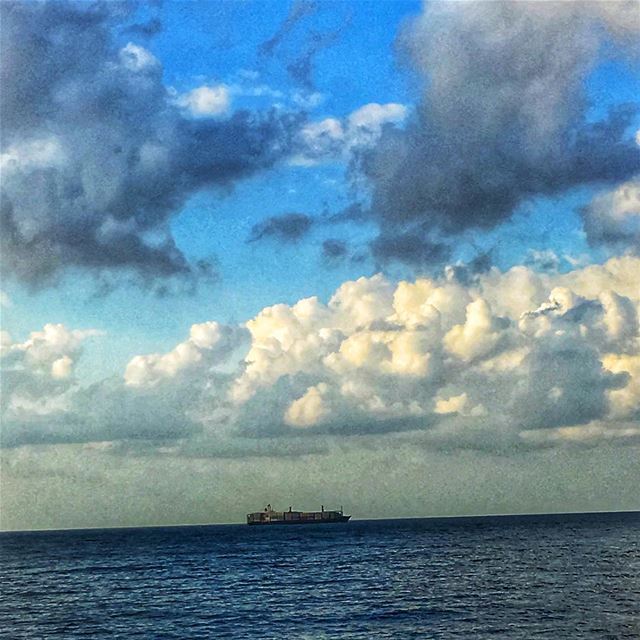  lebanon  beirut  sea  clouds  sky  sunset  ship  travel  nostalgia ...