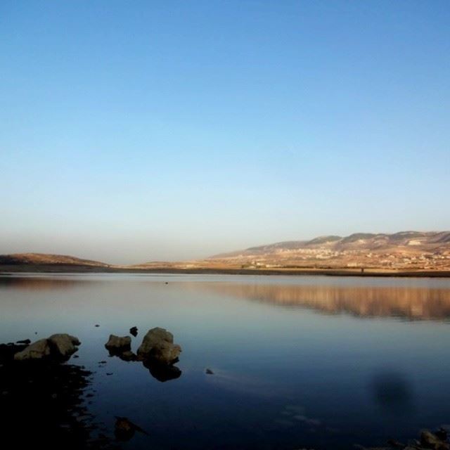 Lebanon  bekaa  qaraoun  lake  landscape  water  sky  mountain ...