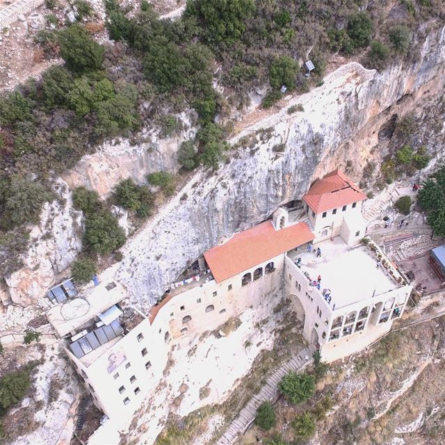 Lebanon from the sky series; an hour hike up to Deir Hamatoura (Hamatoura... (Hamatoura Monastery)