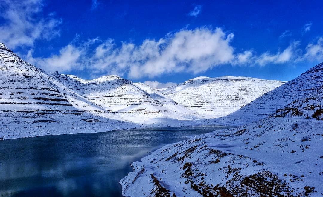  lebanon  mountains  lebanese  lake  chabrouh  dam  snow  altitude ...