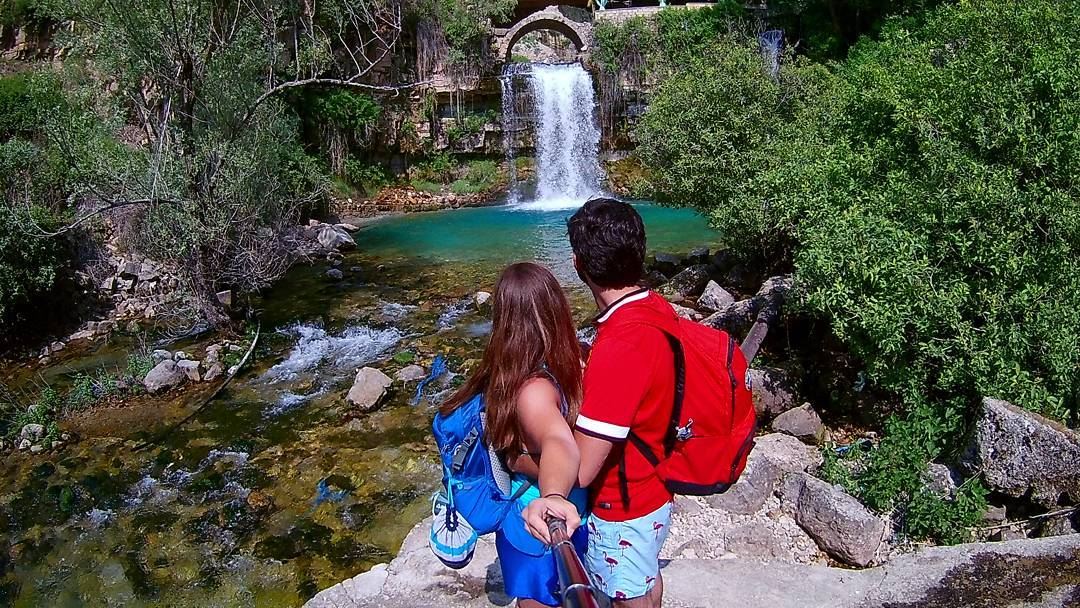 Let's backpack into the wild!  themountaineers  waterfall  lebanon ... (Afka, Mont-Liban, Lebanon)