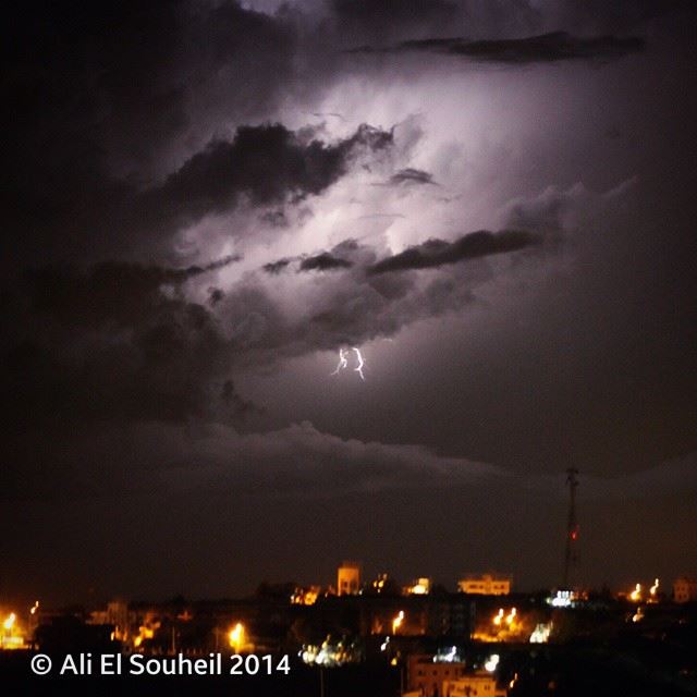  lightning  clouds  winter  storm  south_lebanon  southlebanon  Lebanon ...