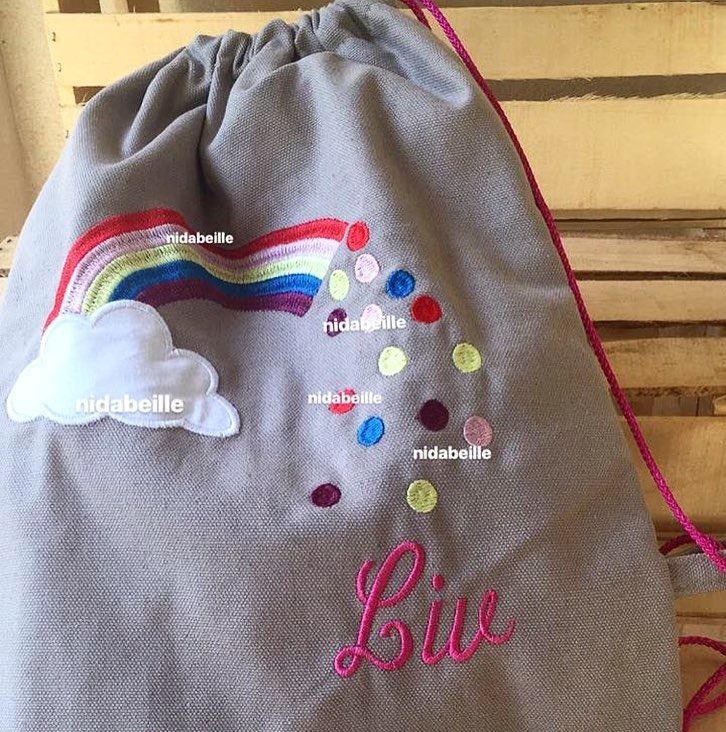 LIV LOVE LIFE 🌈 Write it on fabric by nid d'abeille  kids  backpack ...