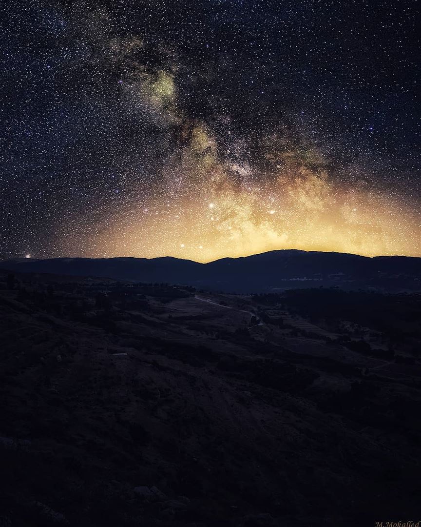 Look up at the stars and not down at your feet. Try to make sense of what... (Jarmaq, Al Janub, Lebanon)