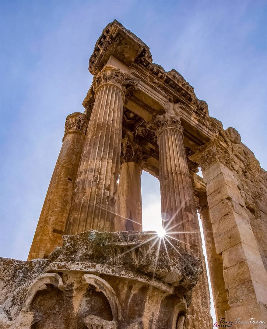 LOOK UP !!! Let the sunlight get inside your heart ... but always keep... (Baalbek, Lebanon)