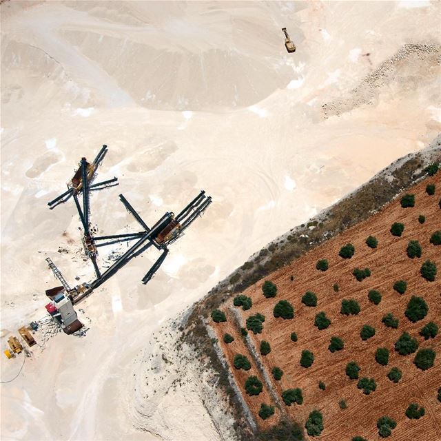 Loosing ground  mining  landscape  landscapephotography  aerial ... (Marjayoûn, Al Janub, Lebanon)