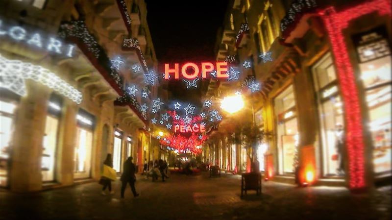 Love.Hope.Peace.Christmas.Beirut  christmasdecorations christmaslights... (Downtown Beirut)
