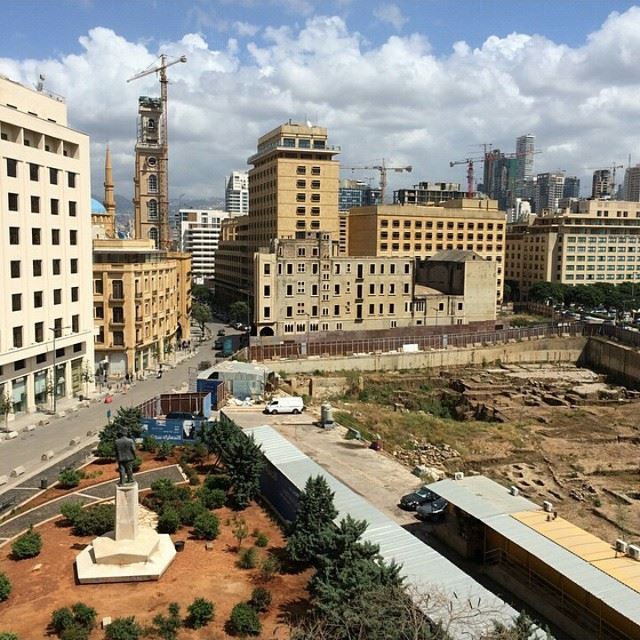 Lunch trip to the print side. Riadh Solh square in beirut BeirutDowntown