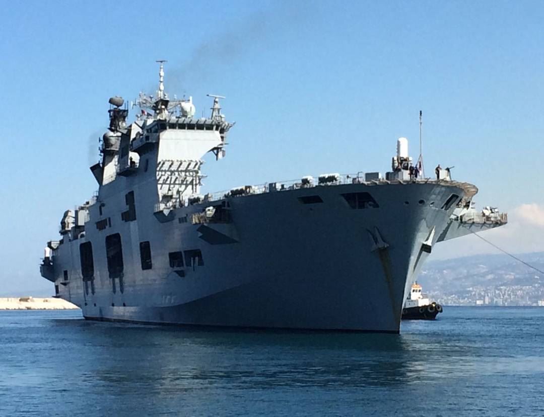  Majestic site Her Majesty's Ship  HMSOcean arrives to  BeirutPort. ...