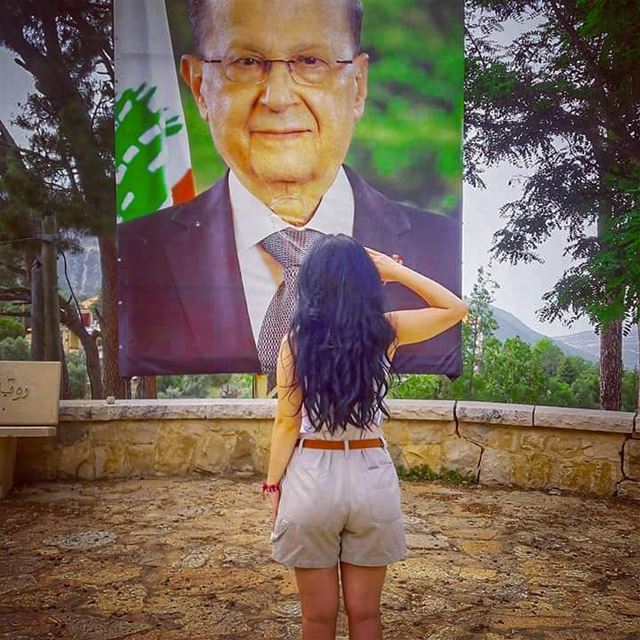 May God Bless him for Lebanon ❤ Our lovely president General Michel Aoun ... (Douma, Liban-Nord, Lebanon)
