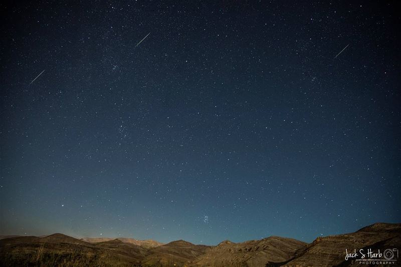 Meteor shower... meteorshower  tannourine  livelovetannourine ... (Tannourine Cedars Nature Reserve)