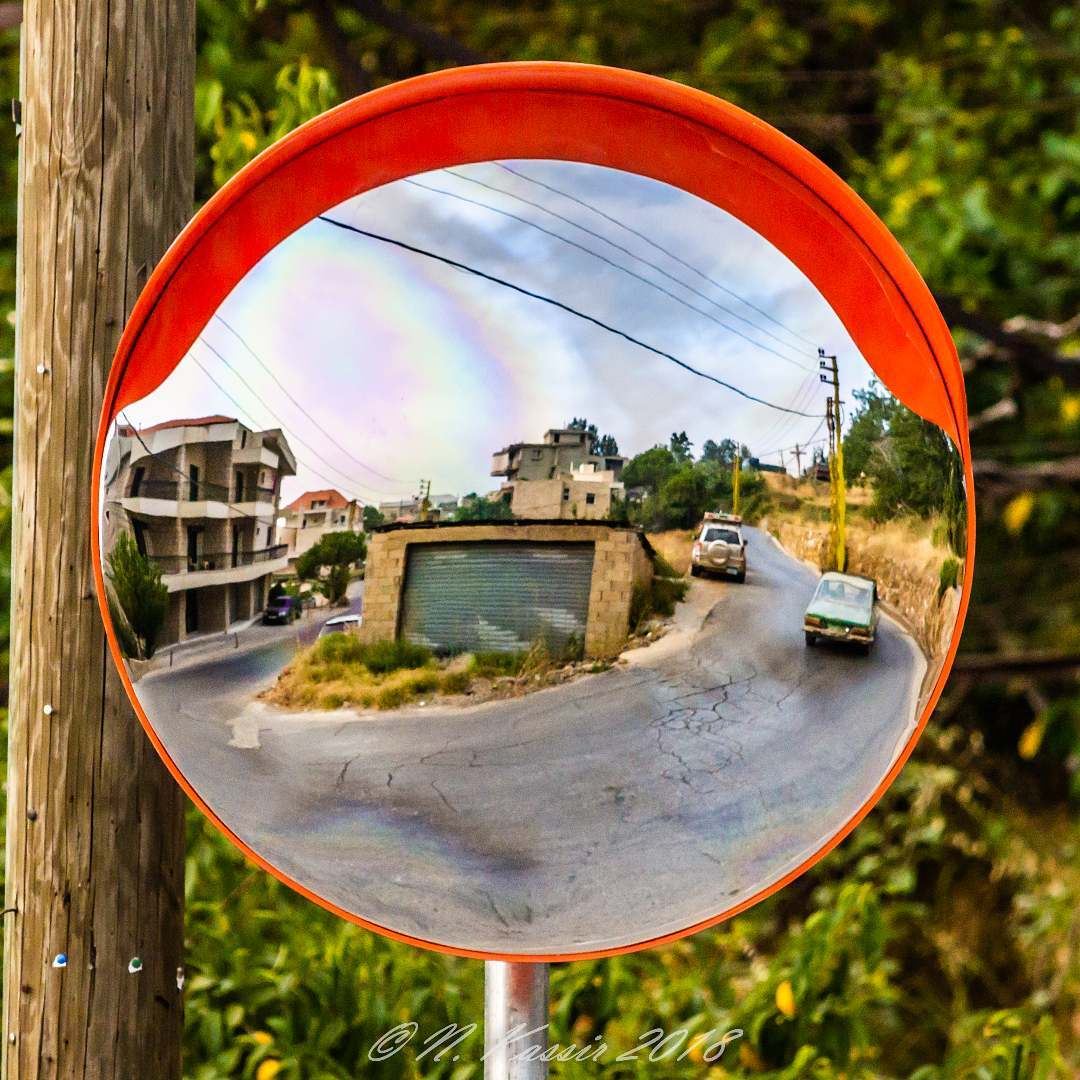  mirror  reflection  street  cars  ngconassignment  Lebanon ... (Baskinta, Lebanon)