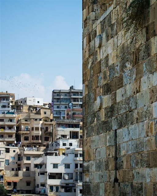 Modern vs old.🏛 One of the many beautiful views that i came across... (Tripoli, Lebanon)