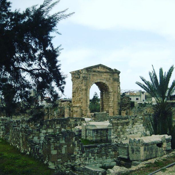 ▶ monument  archeology  stone  history  monuments  green   tree🌳  winter... (Tyre, Lebanon)
