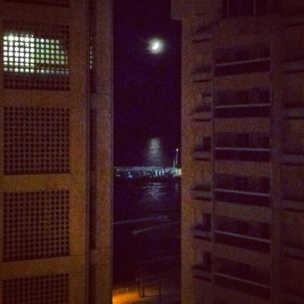 Moonrise  night  moon  sky  sea  nighttime  reflections  architecture ...