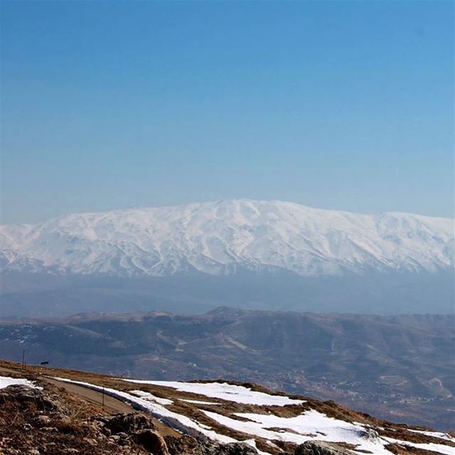 Mount Hermon as seen from Mount Barouk...  lebanon  lebanontraveler ... (Al Shouf Cedar Nature Reserve)