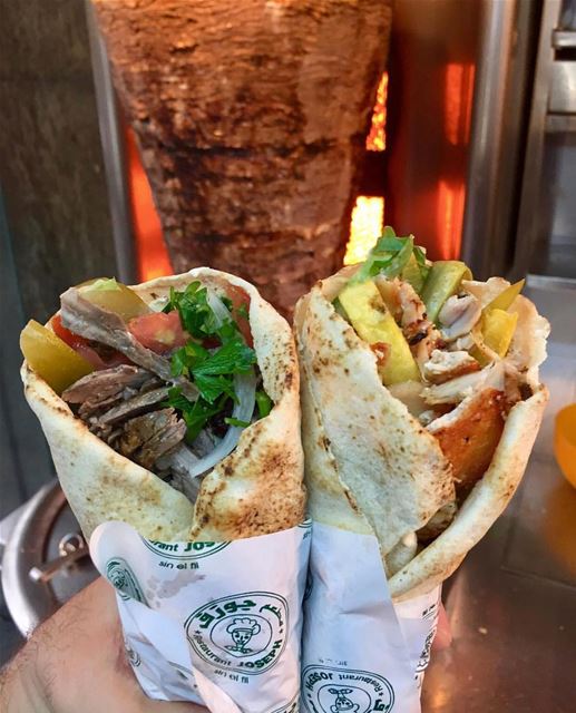 My favorite twins 😍 Meet Meat & Chicken Shawarma 😍😍😍@restaurant_et_fala (Sinn Al Fil, Mont-Liban, Lebanon)