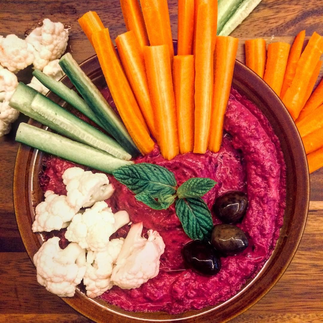 My Homemade Beet Hommos (Hummus) made with chickpeas, roasted beets,... (Lebanon)