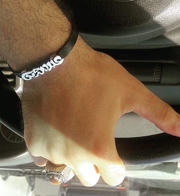 My name (in Arabic: عبدالرحمن) on a leather bracelet, hand-made by my... (Tripoli, Lebanon)