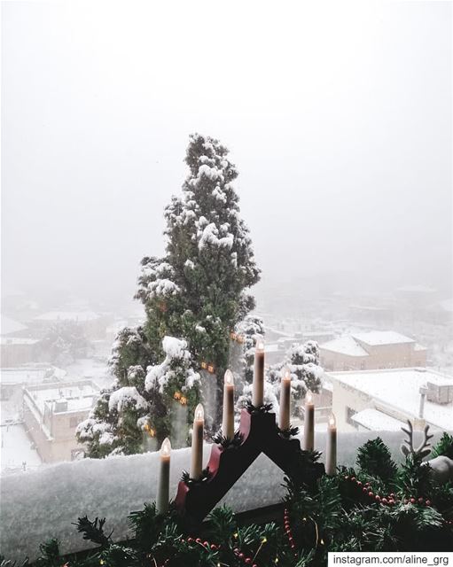 ° My Snowy Window ❄ °♡♡ snow  window  home  snowy   homesweethome  nature... (Saghbîne, Béqaa, Lebanon)