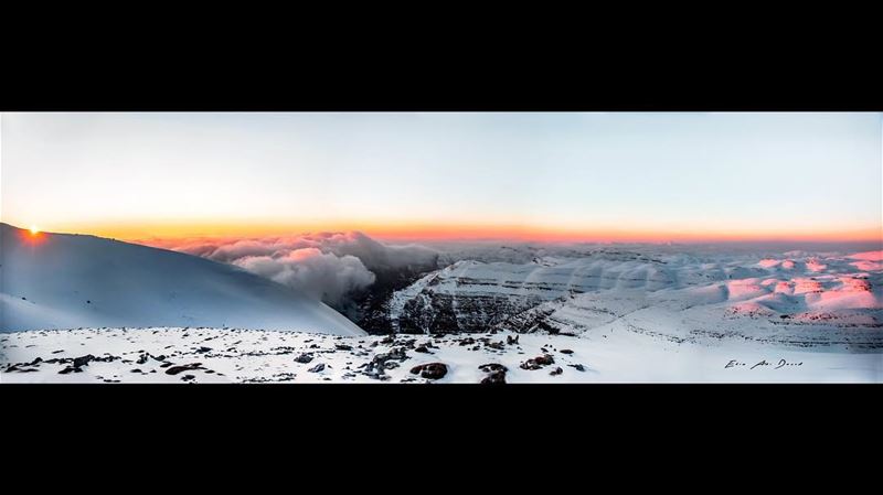 My vantage point 👀  panorama  sunset  mountains  clouds  snow  wilderness...