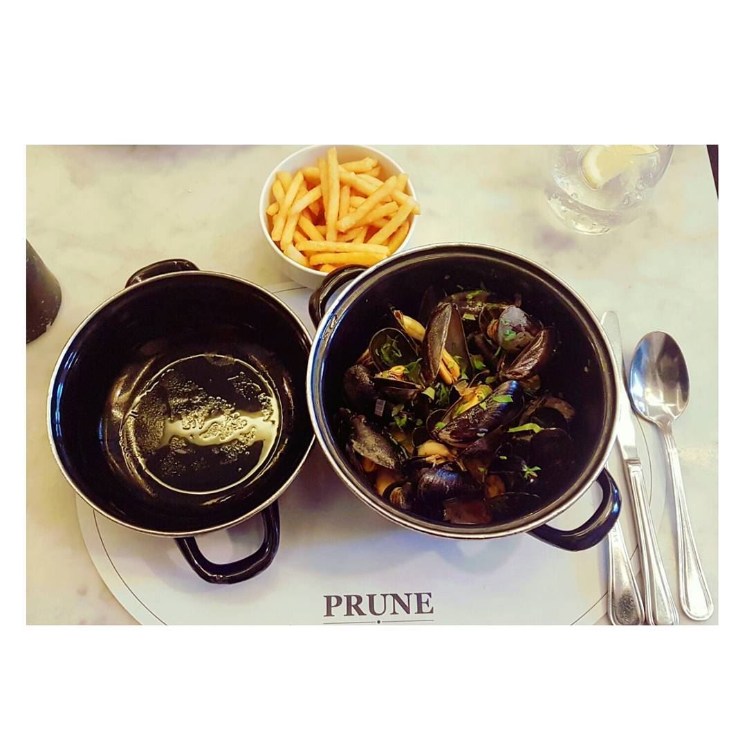 Neat--- Prune Lebanon  marmikhael lunch mussels moules fries food... (PRUNE French Bistro - Lebanon)