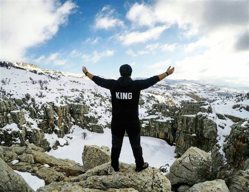 Never forget who you are...  KING 🔱 Hiking  Snow  SnowHike  OnTop ... (Majdel Tarchich)