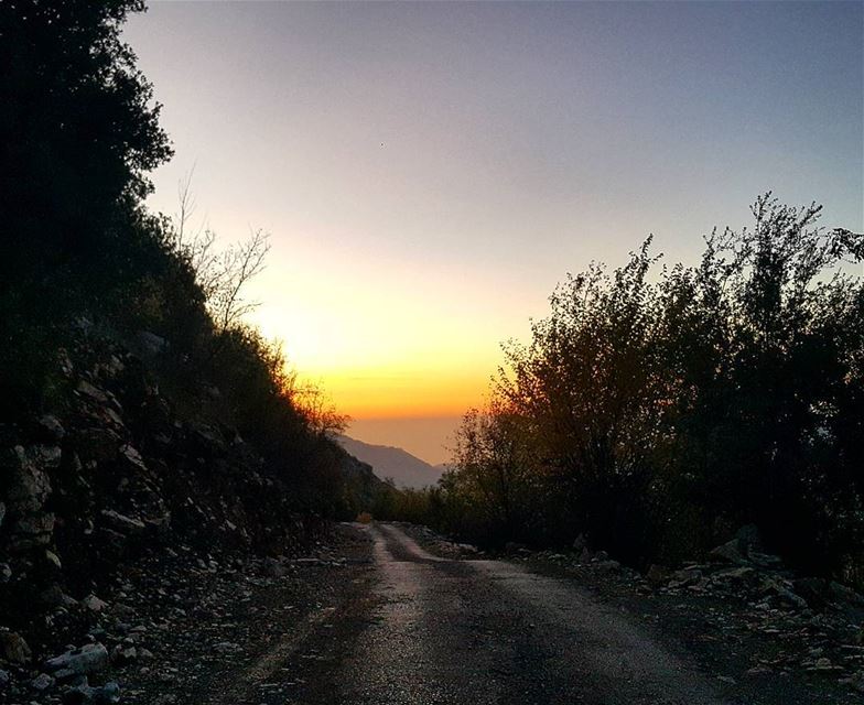 New roads new stories lebanon  naturelovers  sunset  mountains  weekend ...