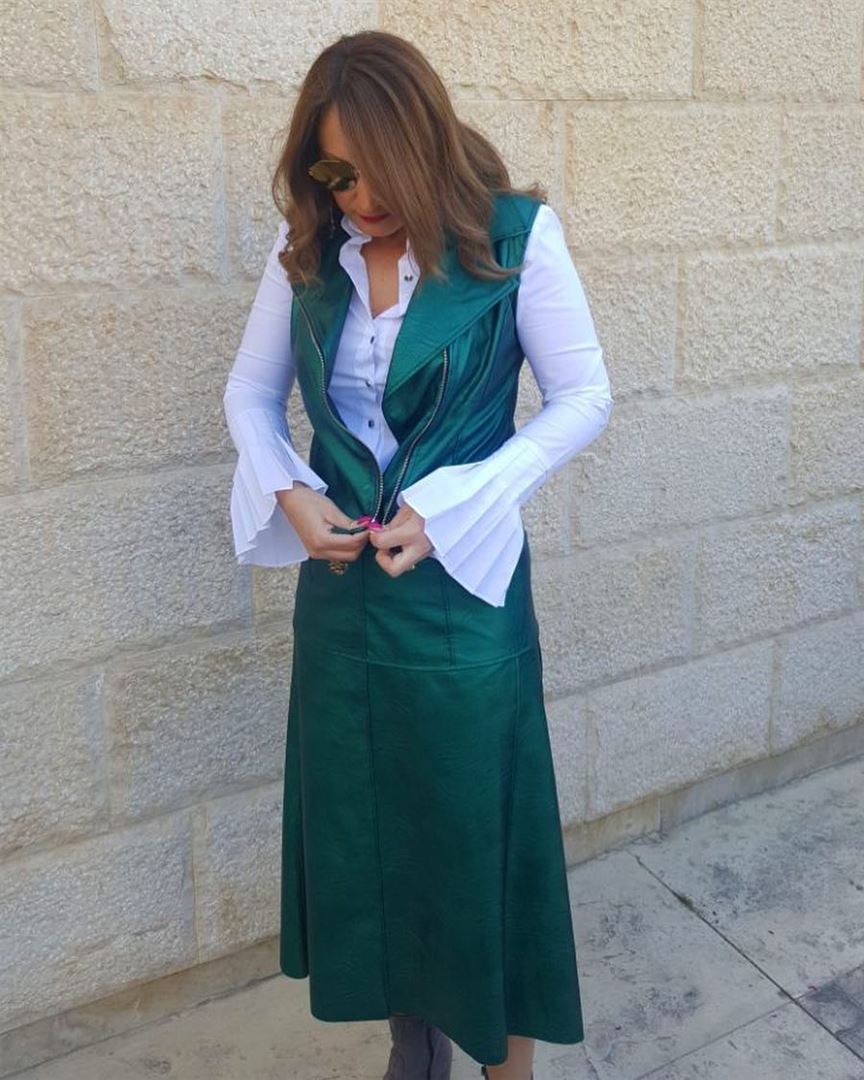 New SS18 collection looks wonderful on @marietta_haddad 🌿DailySketchLook... (Er Râbié, Mont-Liban, Lebanon)