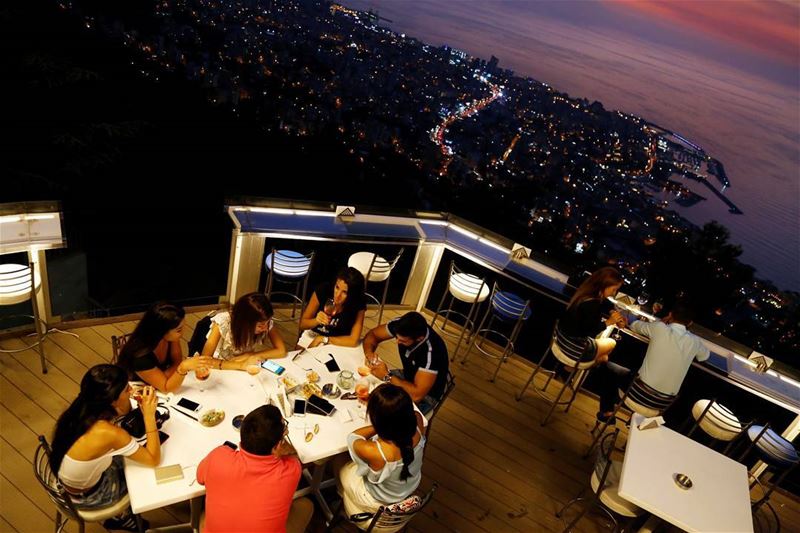 Night Lights ✨  AtTheTop📍 @theterrace_lebanon FloatingBar ... (The Terrace - Restaurant & Bar Lounge)