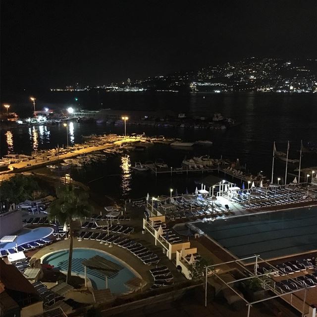 Night time view from Bel Azur Hotel in Jounieh  Lebanon  lebanoninapicture... (Bel Azur)