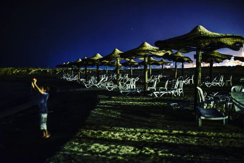 Nights at the beaches ... lebanon  tyr  ig_lebanon  nightbythesea ... (Rest House Tyr Hotel & Resort)