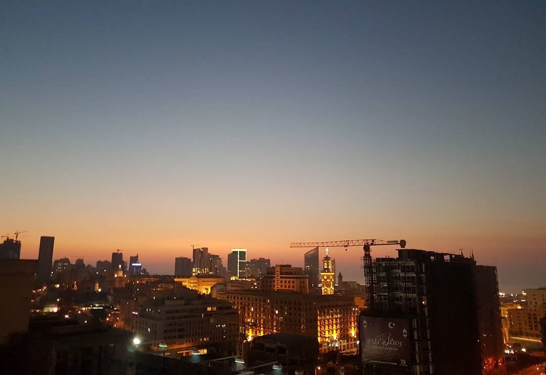  nofilter needed for that  sunset over   beirut  lebanon  monot  skyline ... (O Monot Luxury Boutique Hotel)