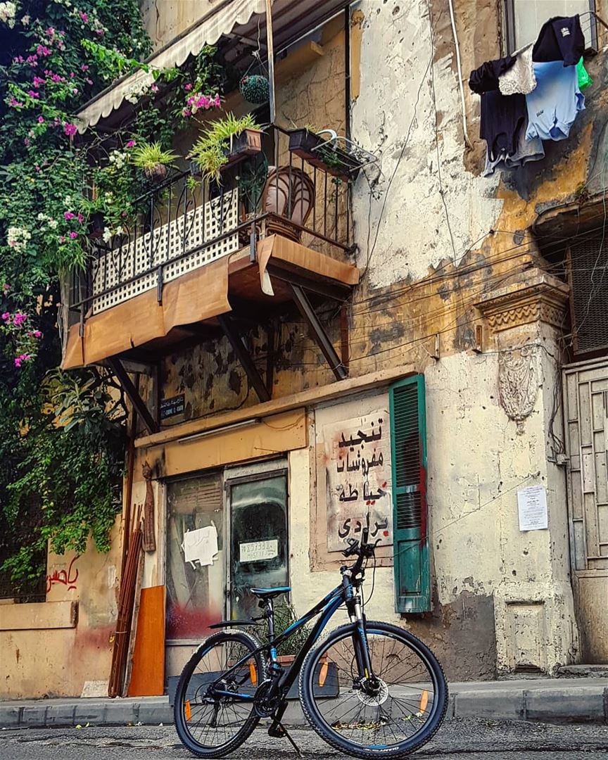 Not the facade.. but what's behind..🚲🍃 cycling stories... (Beirut, Lebanon)