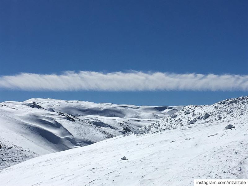 Oddly satisfying.-.-. Lebanon  Ski  Mountains  Wanderlust  Cloudporn ... (Mzaar Kfardebian)